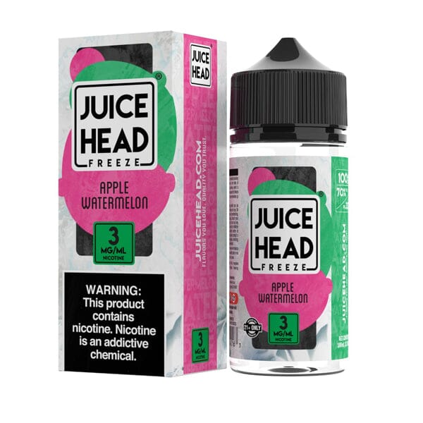 Apple Watermelon Freeze Freebases E-Juice by Juice Head 100mL with packaging