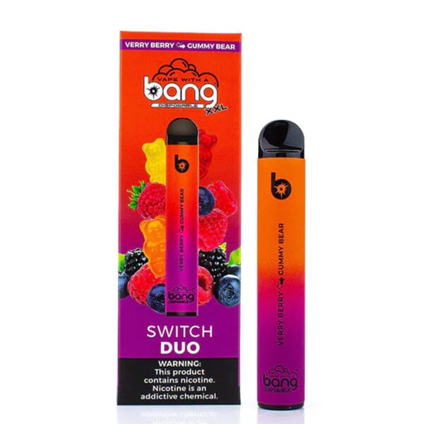 Bang XXL Switch Duo Disposable Device (Individual) - 2500 Puffs verry berry gummy bear with packaging
