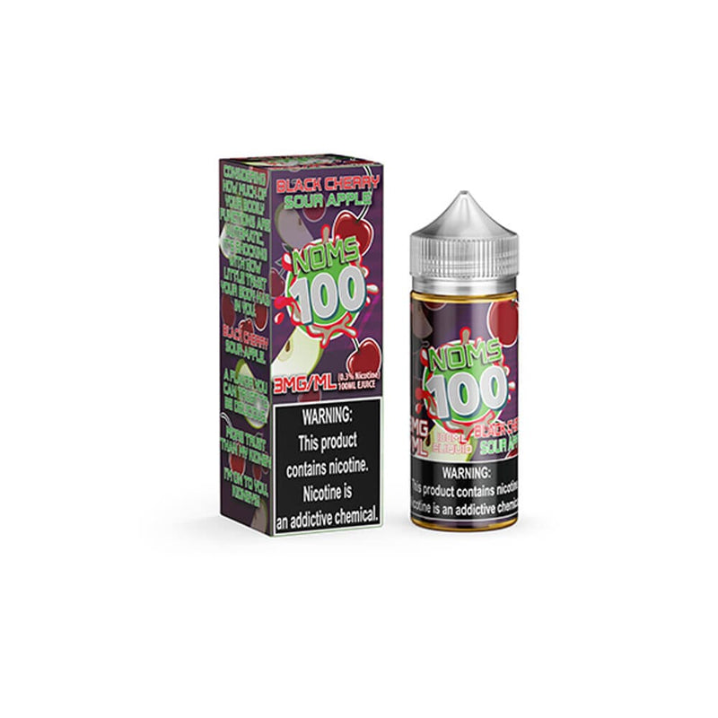 Black Cherry Sour Apple | Noms 100 Series E-Liquid | 100mL Black Cherry Sour Apple with Packaging