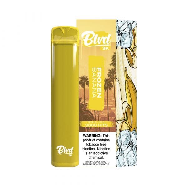 BLVD 3k Disposable | 3000 Puffs | 8mL Frozen Banana with packaging