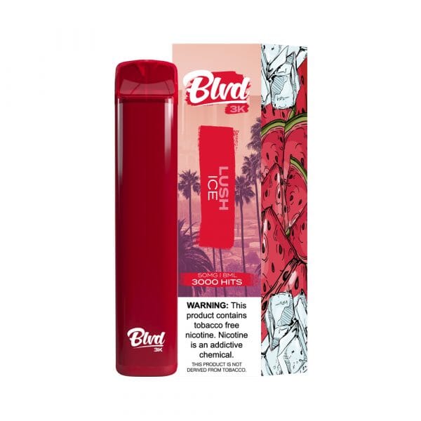 BLVD 3k Disposable | 3000 Puffs | 8mL Lush Ice with packaging
