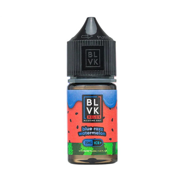 Blue Razz Watermelon BLVK Melon Salts 30mL bottle