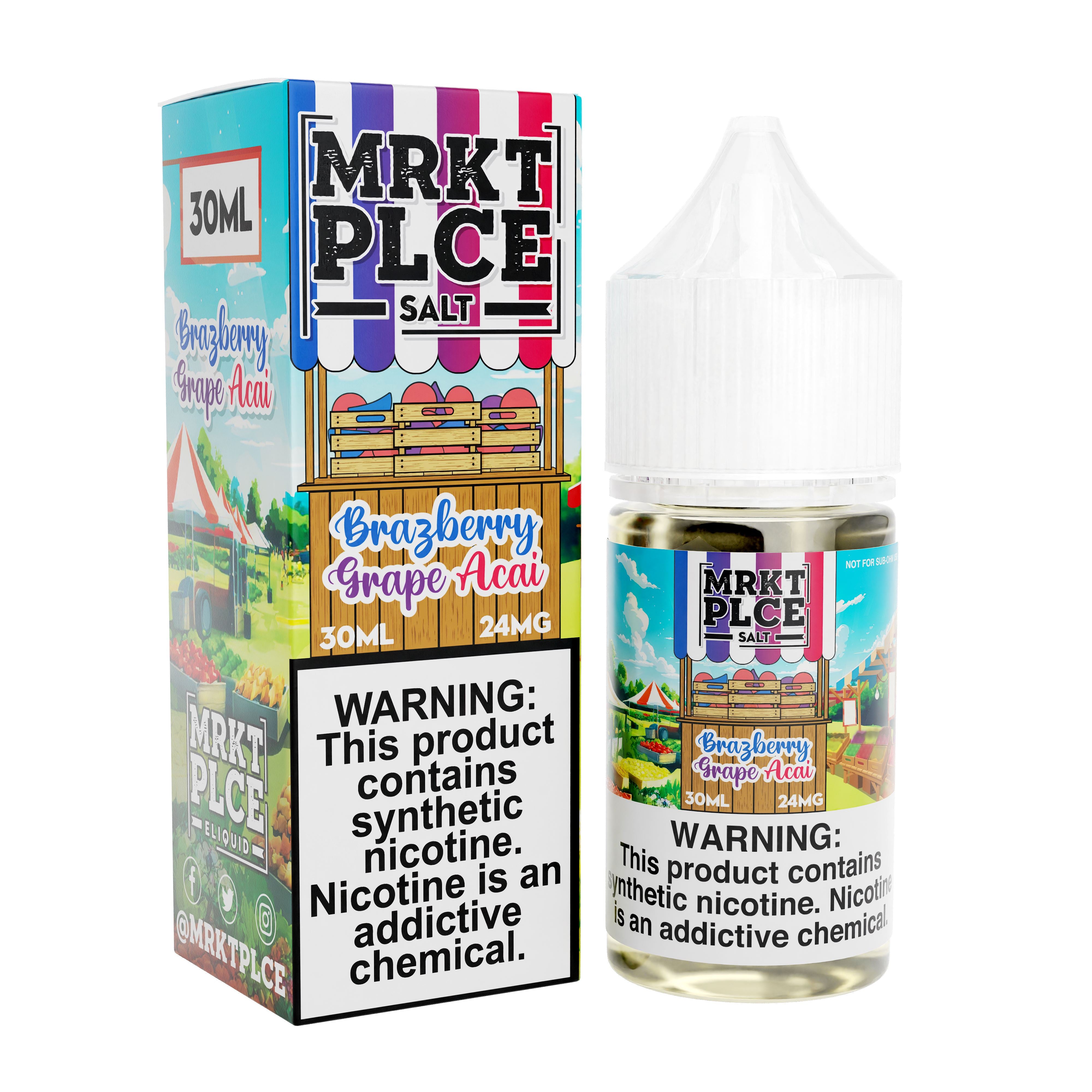 Brazberry Grape Acai by MRKT PLCE salts 30ML with Packaging