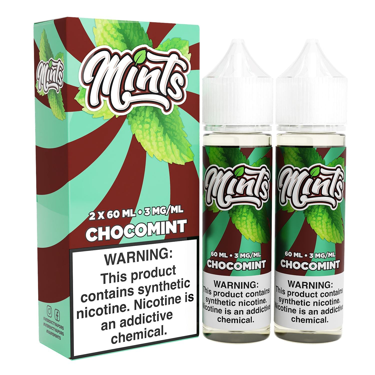 Chocomint by Mints Series 2x 60mL with packaging