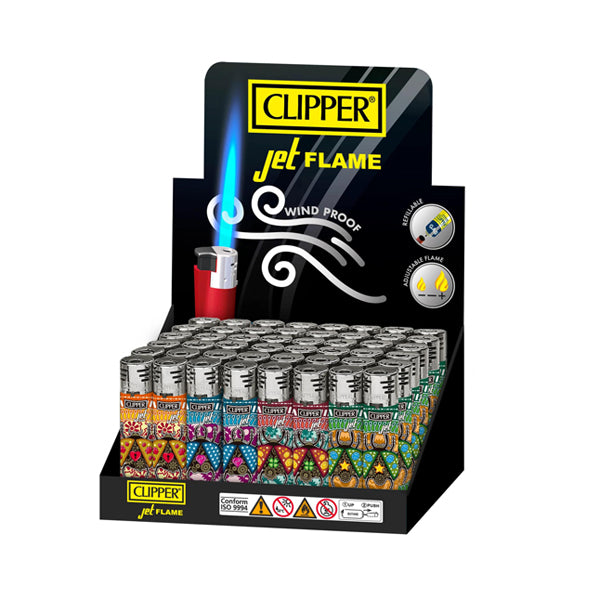 Clipper (DSPLY 48pc)(Lighter) CMKJ11 Jet Flame shiny beetle