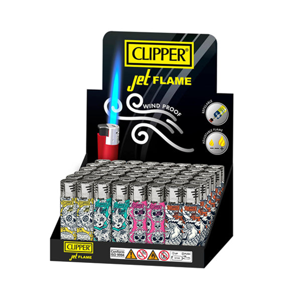 Clipper (DSPLY 48pc)(Lighter) CMKJ11 Jet Flame somber pattern