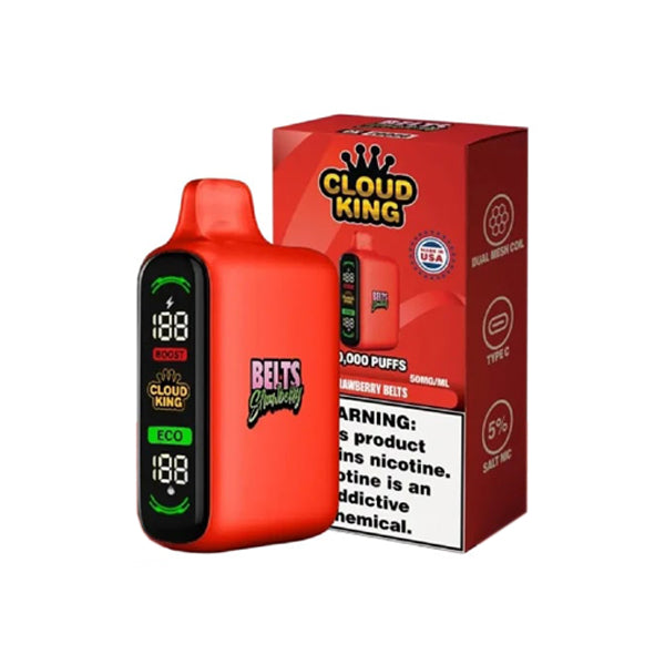 Cloud King 20K Disposable belts strawberry with packaging