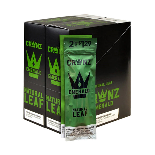 Crwnz (Cigar)(2-Pack) Natural Leaf emerald with packaging