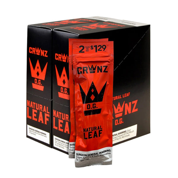 Crwnz (Cigar)(2-Pack) Natural Leaf og with packaging