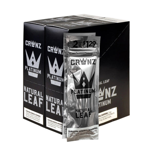 Crwnz (Cigar)(2-Pack) Natural Leaf platinum with packaging