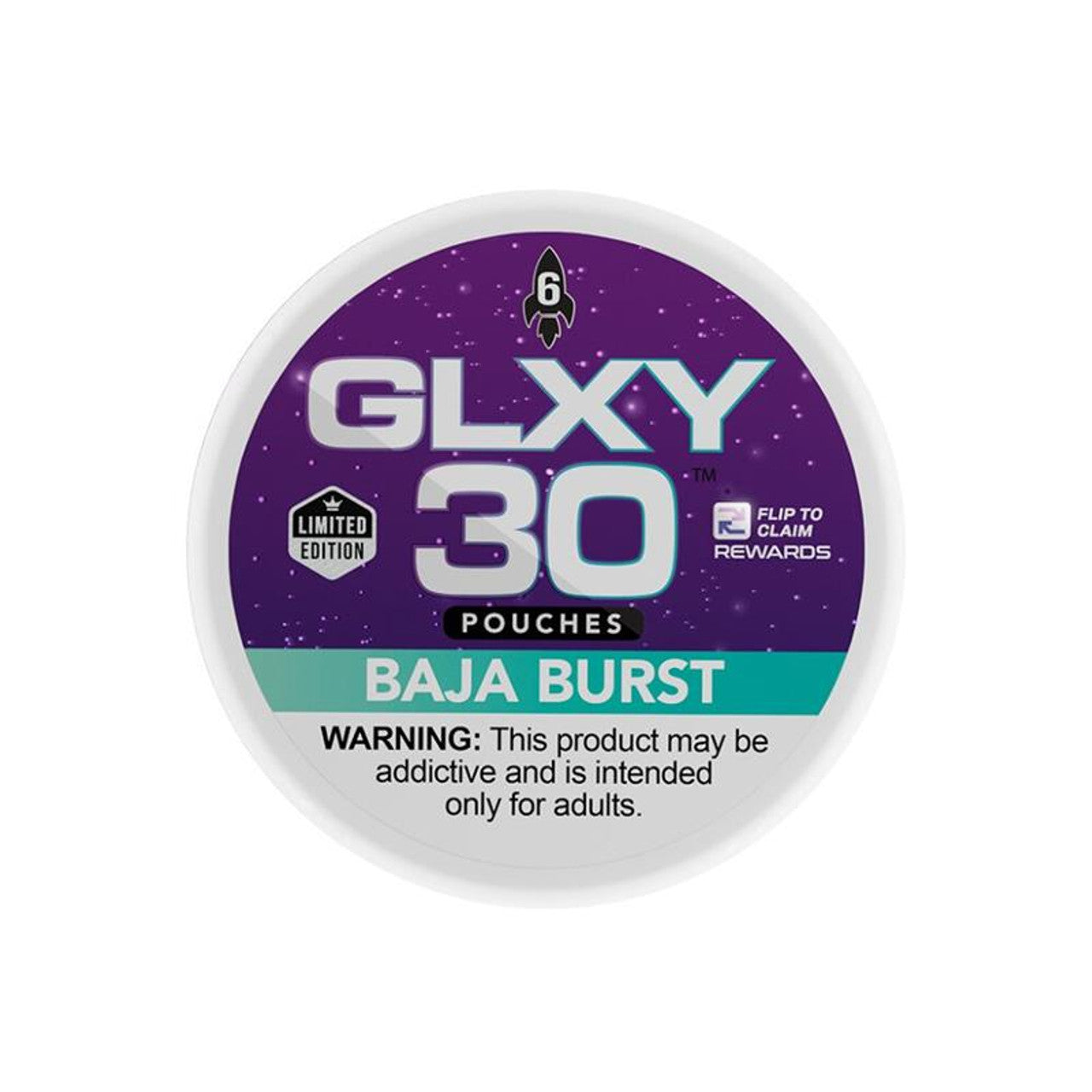 GLXY (DSPLY 5pc)(Nic Pouch)(30ct Can)(SAS) Baja Burst