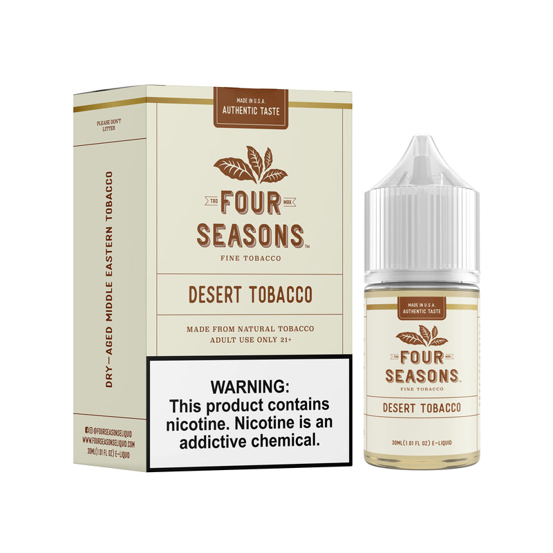  Desert Tobacco by Four Seasons Free Base 30ML with packaging