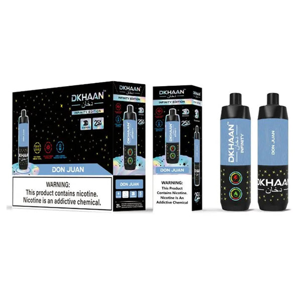 Dkhaan Infinity 25K Disposable don juan with packaging