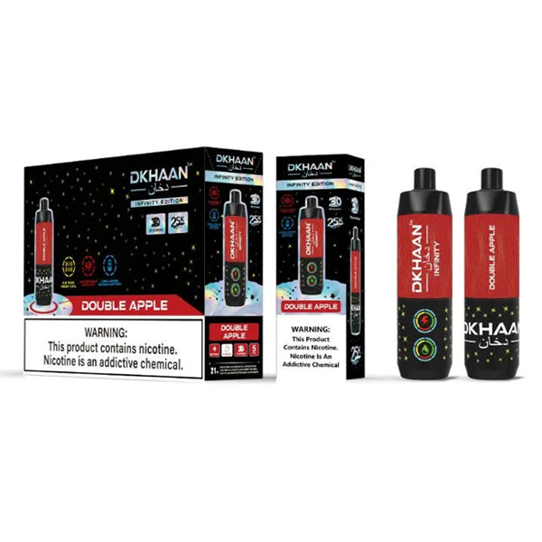 Dkhaan Infinity 25K Disposable double apple with packaging