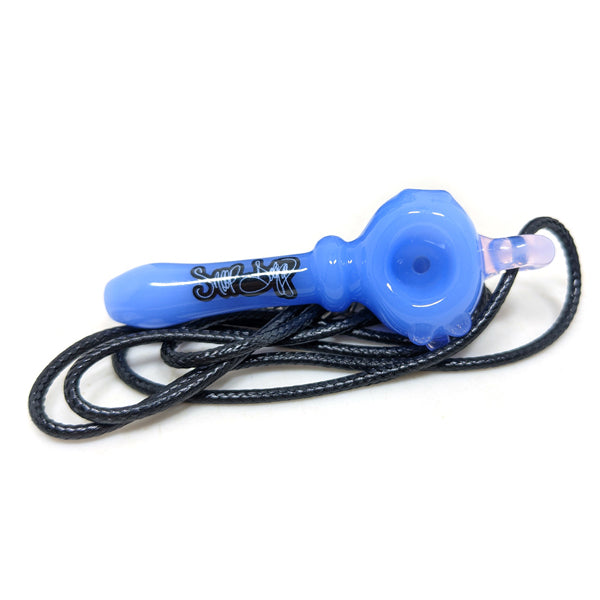 Dogg Lbs (Hand Pipe) Everyday 3" Necklace Spoon slyme blue with packaging