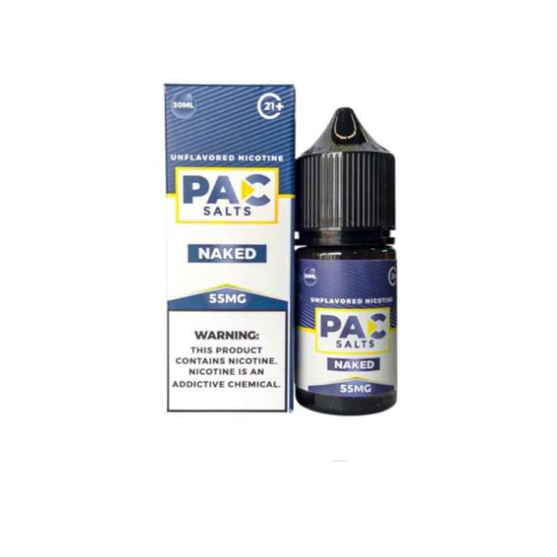 Naked PAC Unflavored Salts 30mL Bottle with packaging
