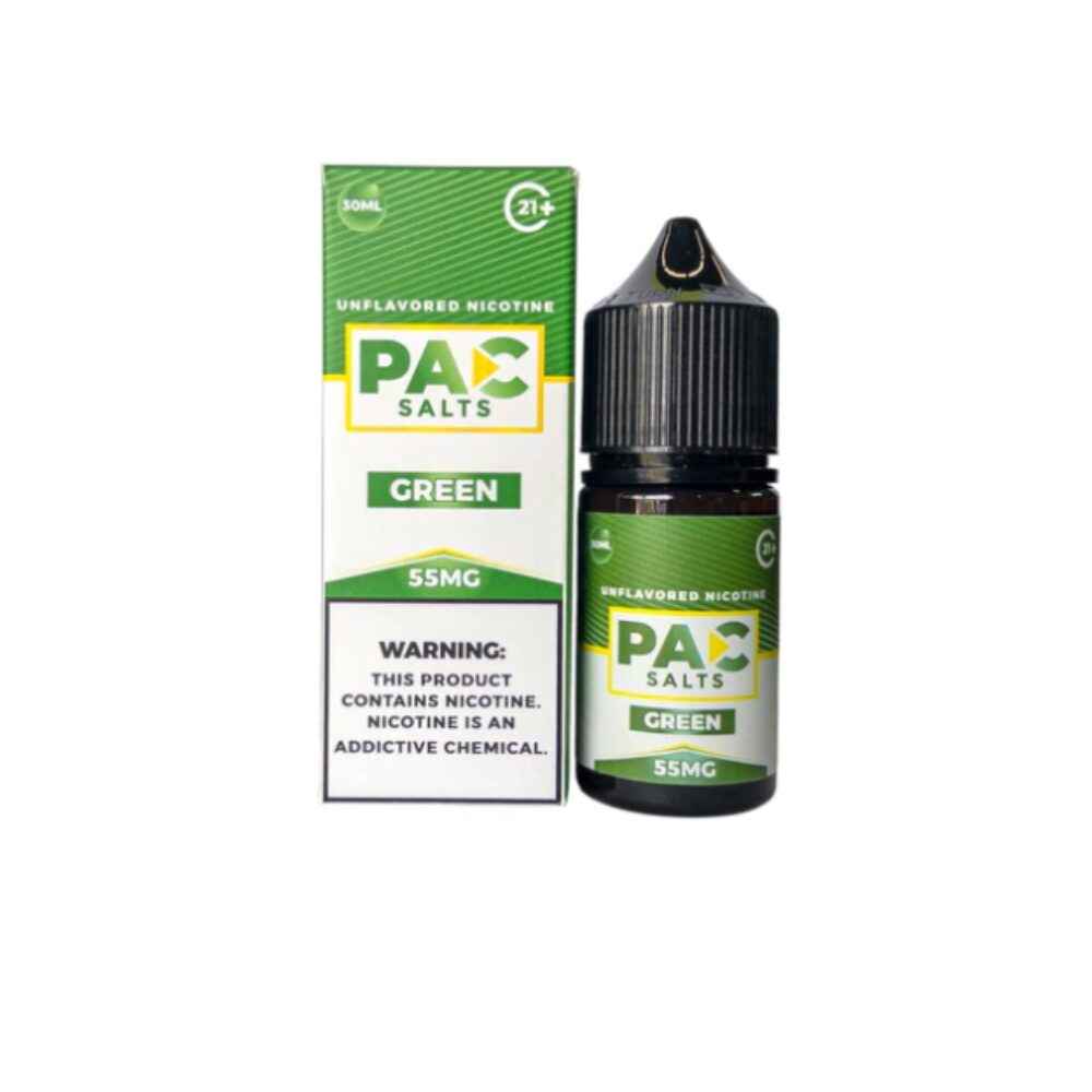 Green PAC Unflavored Salts 30mL Bottle with packaging