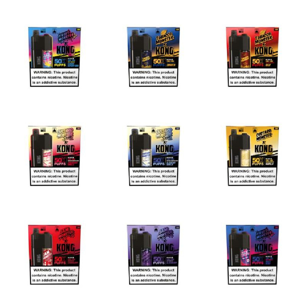 Zilla x Jam Monster Kong Disposable 48mg Group Photo