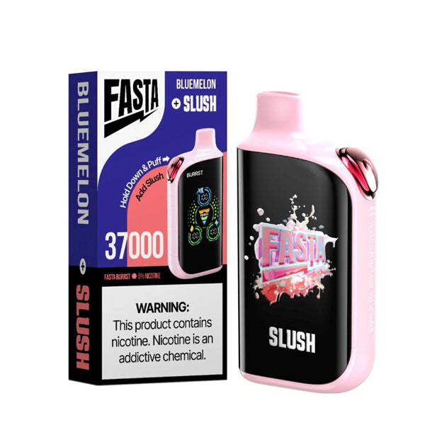 Fasta Burrst 37K Disposable bluemelon slush with packaging