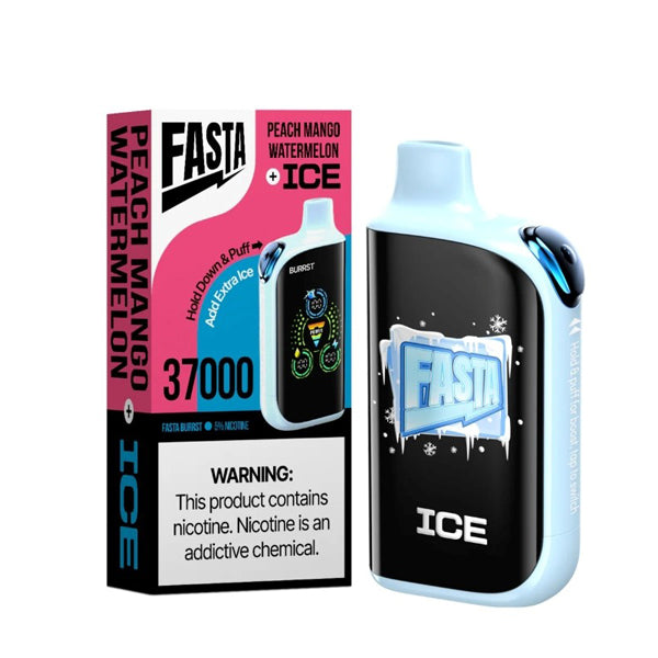 Fasta Burrst 37K Disposable peach mango watermelon ice with packaging