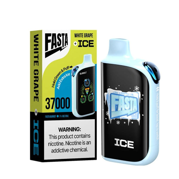 Fasta Burrst 37K Disposable white grape ice with packaging