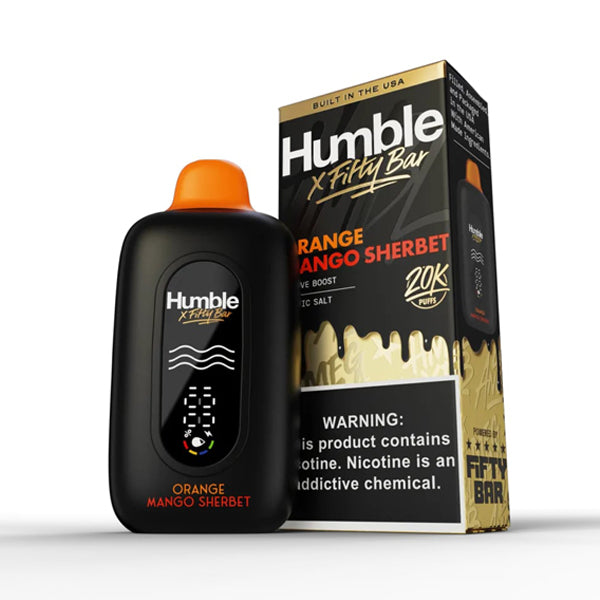 Fifty Bar Humble Edt. 20K Disposable orange mango sherbet with packaging