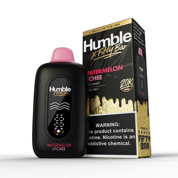 Fifty Bar Humble Edt. 20K Disposable watermelon lychee with packaging