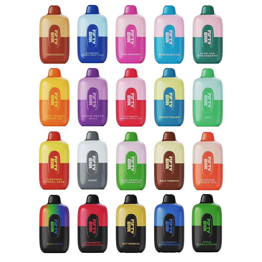 Fifty Bar Disposable | 6500 Puffs | 16mL | 5% Group Photo