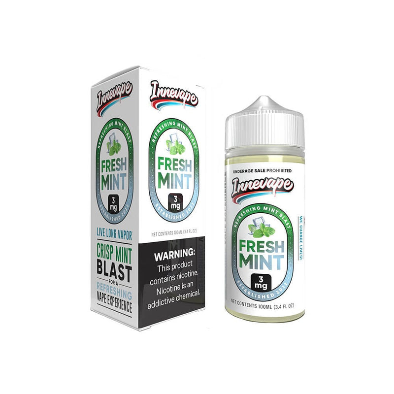 Fresh Mint by Innevape E-Liquid 100mL (Freebase) with packaging