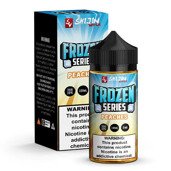 Frozen Peaches by Shijin Vapor Frozen Series E-Liquid 100ml with packaging