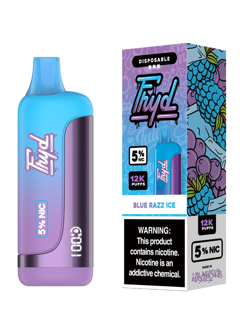 FRYD Disposable 12,0000 Puffs (17mL) 50mg Blue Razz Ice with Packaging