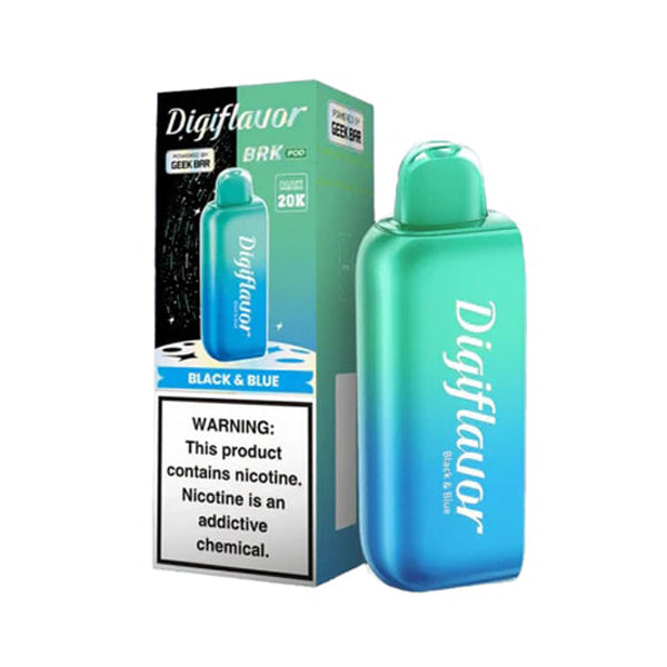 Geek Bar Digi Flavor BRK Pods (Pods Only) black and blue with packaging