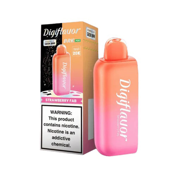 Geek Bar Digi Flavor BRK Pods (Pods Only) strawberry fab with packaging