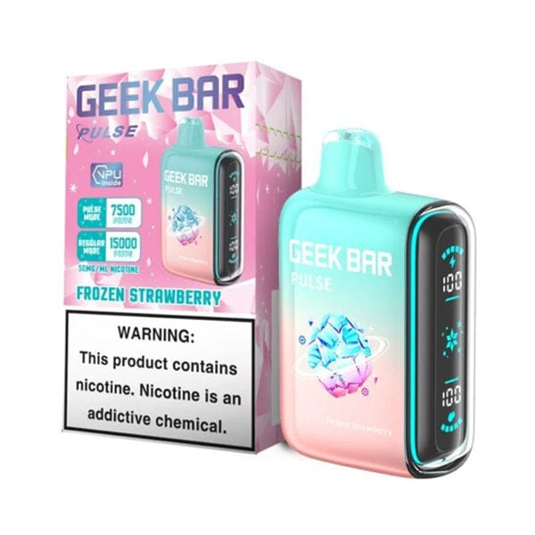 Geek Bar Pulse Disposable frozen strawberry with packaging