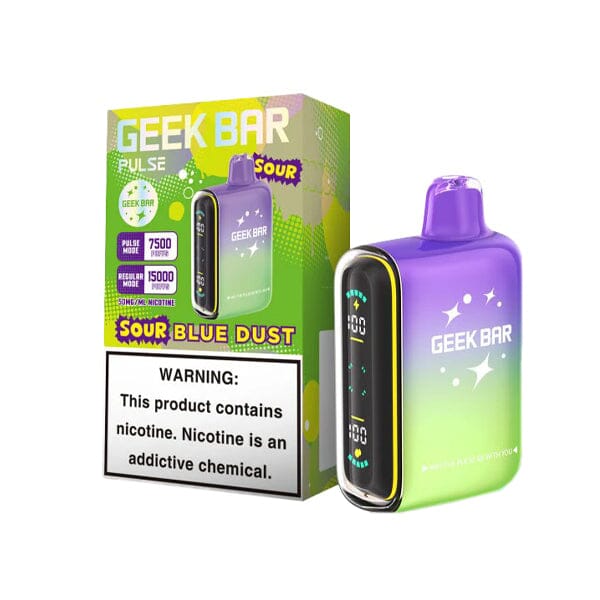 Geek Bar Pulse Disposable sour blue dust with packaging