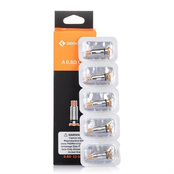 Geekvape A Series Coils 5-Pack 0.8 ohm with packaging