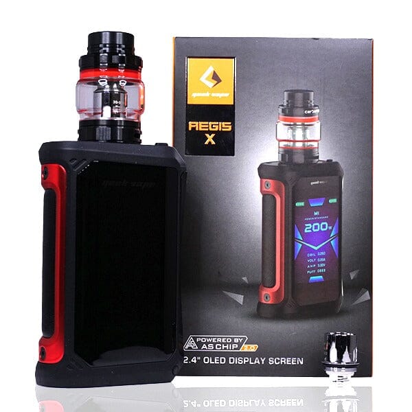 GeekVape Aegis X 200W Kit Red Black with packaging