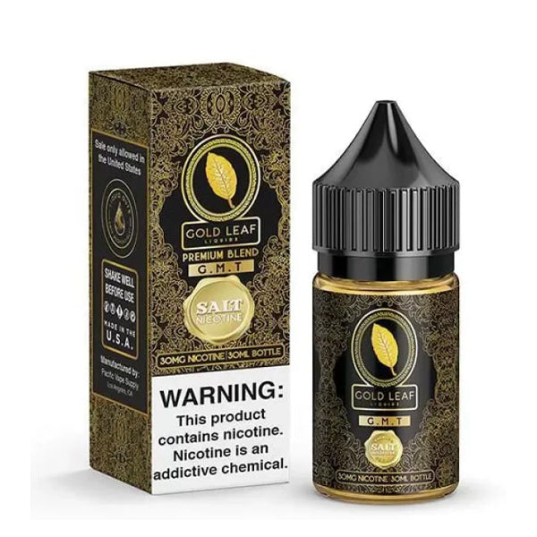 G.M.T Gold Leaf Salts 30mL with packaging