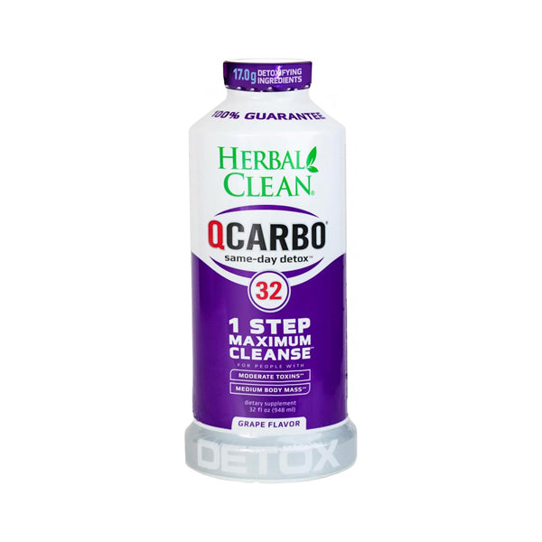 Herbal Clean Q-Carbo Detox 32oz grape bottle