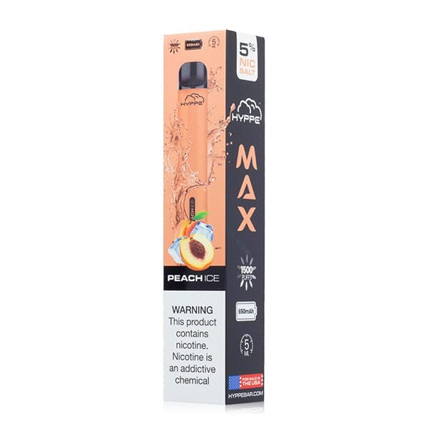 HYPPE MAX Disposable Device - 1500 Puffs peach ice packaging