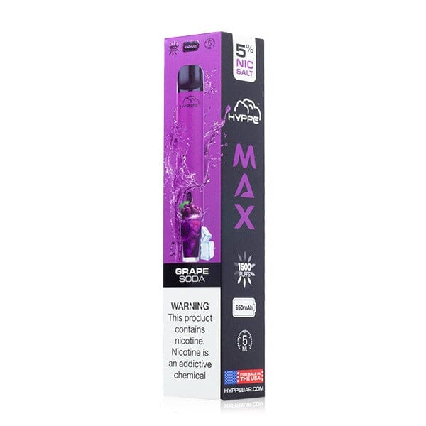 HYPPE MAX Disposable Device - 1500 Puffs grape soda packaging