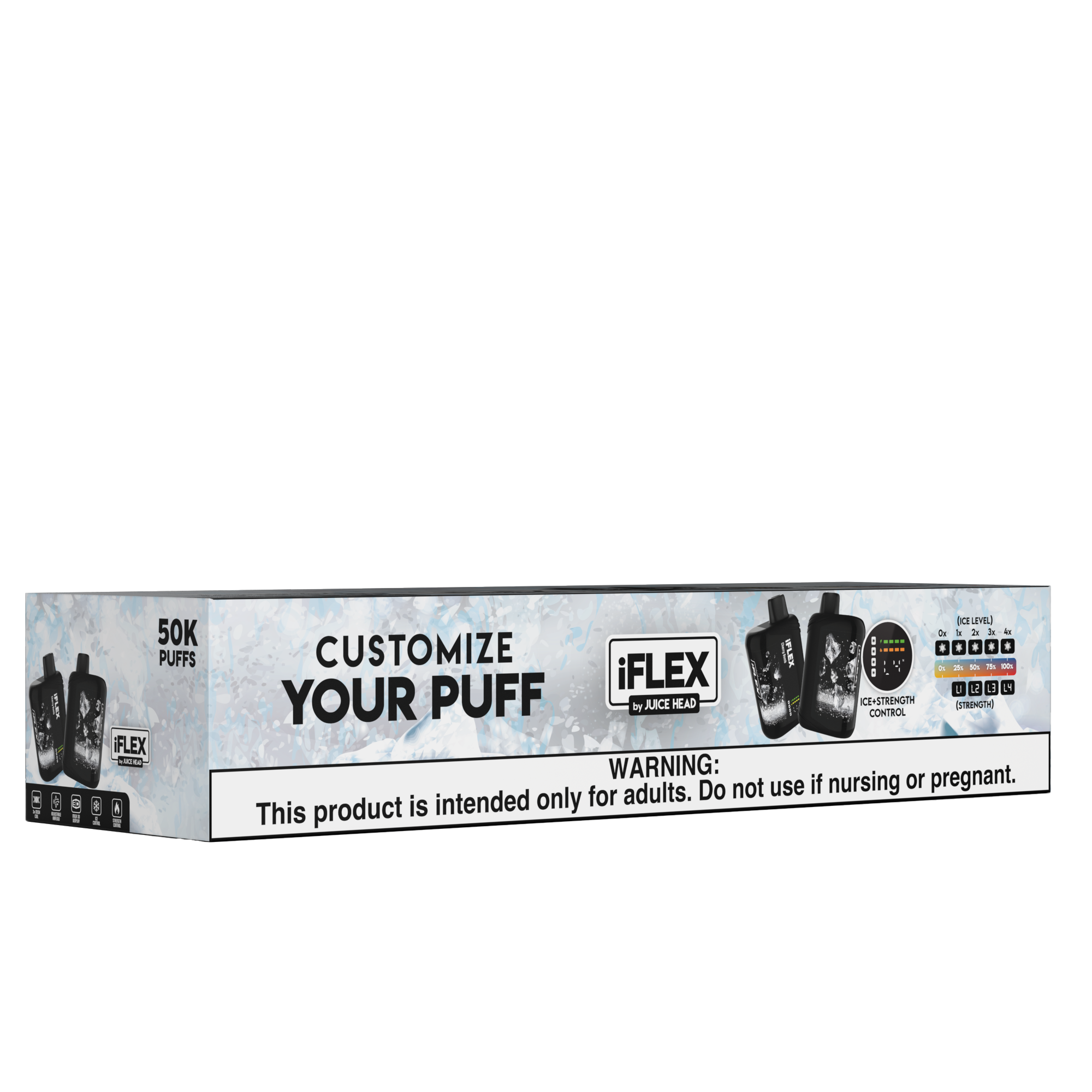 Juice Head iFlex Nixodine 50K Disposable Group Photo with Packaging