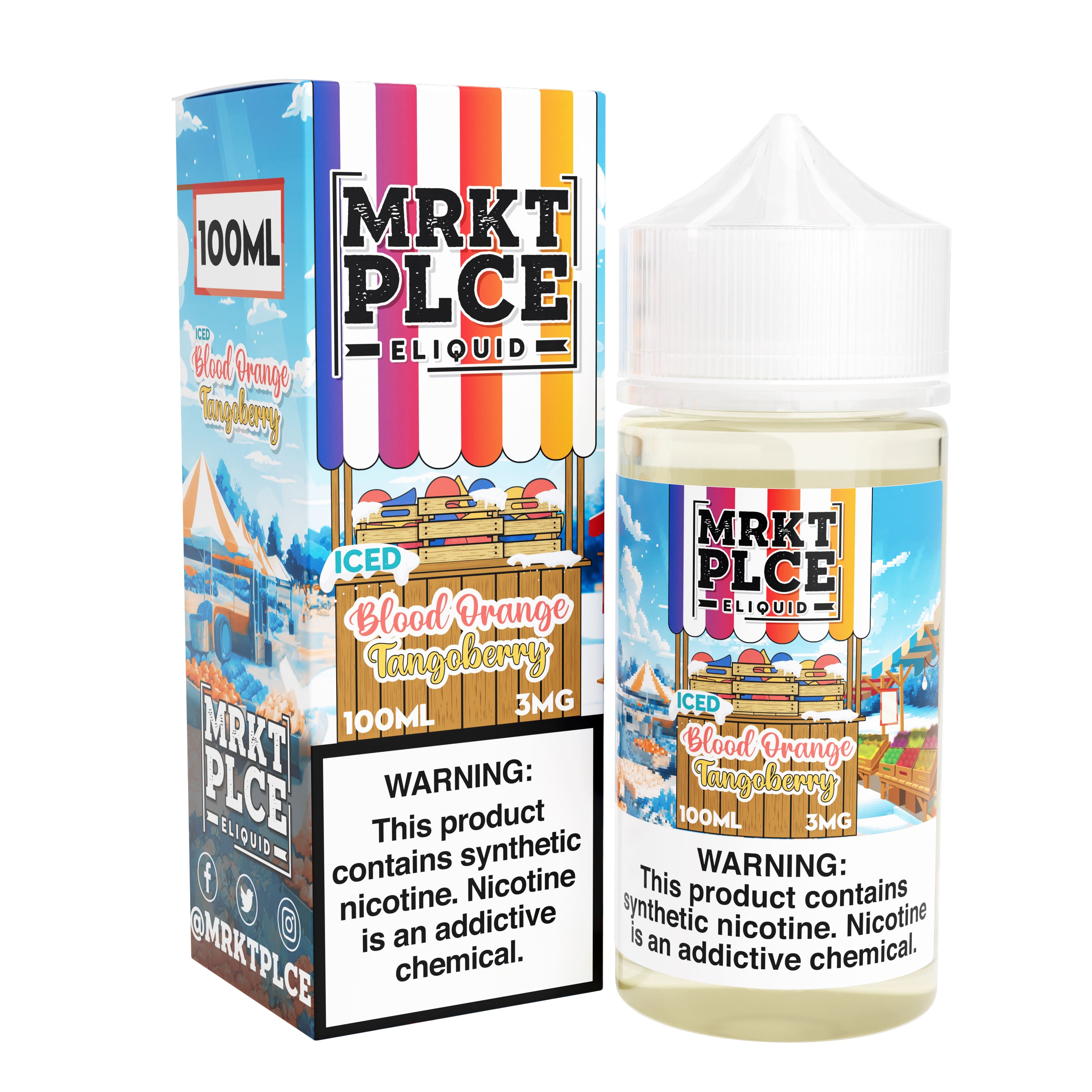 Iced Blood Orange Tango Berry by MRKT PLCE 100ML with Packaging