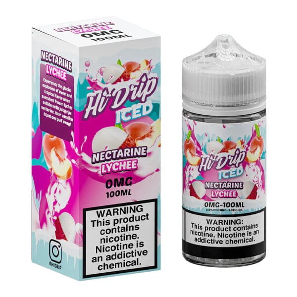 Iced Nectarine Lychee by Hi-Drip E-Juice 100ml with packaging