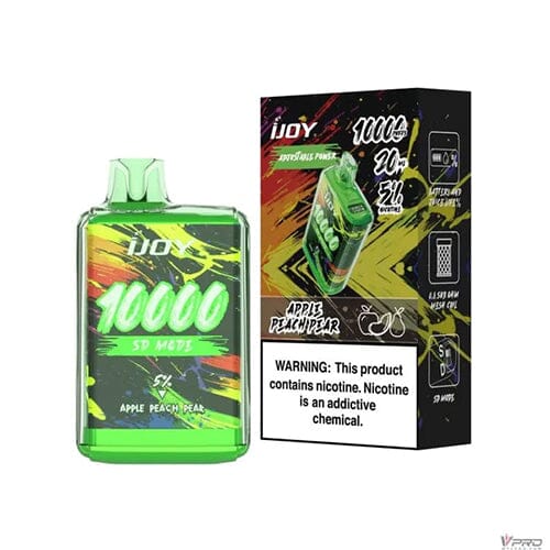 IJoy Bar SD10000 Disposable 10000 Puffs 20mL 50mg apple peach pear with packaging