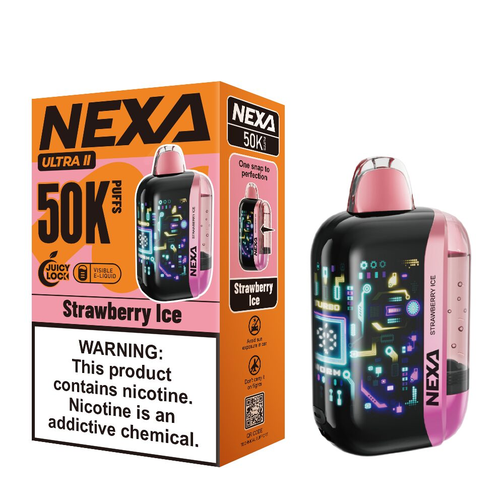 NEXA Ultra 2 50K Disposable Strawberry Ice with Packaging