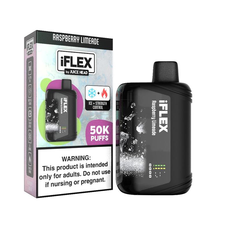 Juice Head iFlex Melatonin 50K Disposable - Raspberry Limeade with Packaging