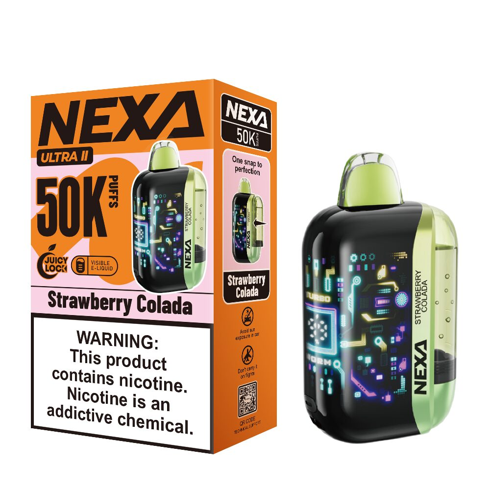 NEXA Ultra 2 50K Disposable Strawberry Colada with Packaging