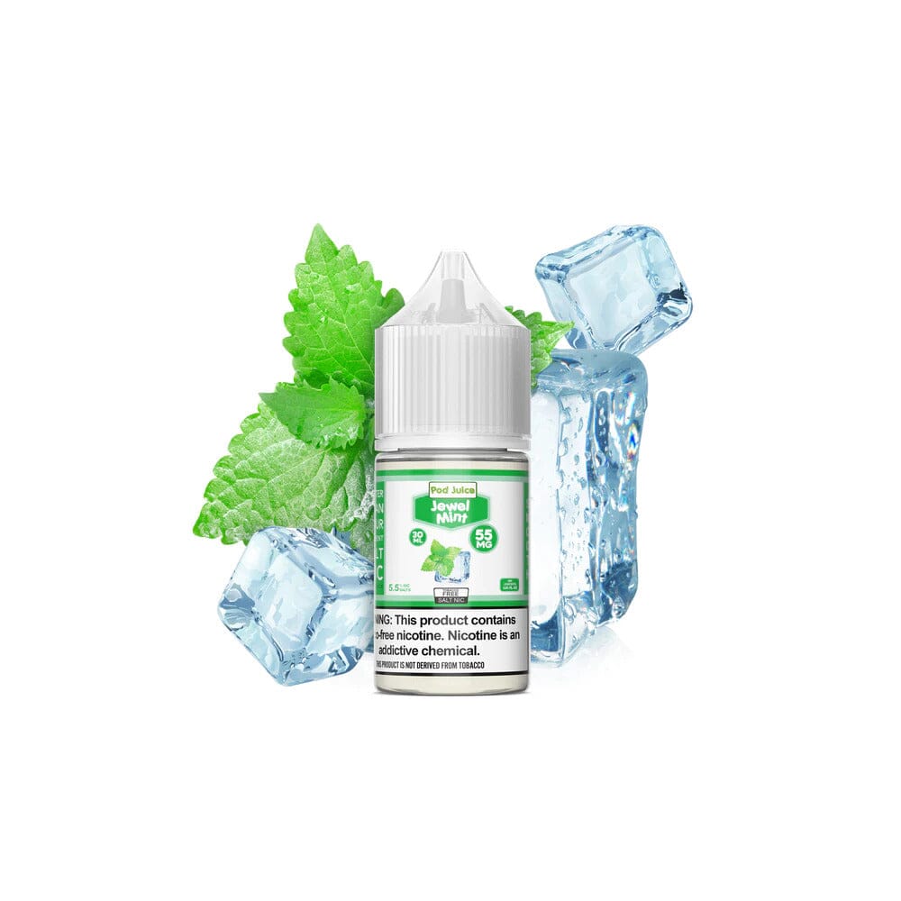 Jewel Mint by Pod Juice Salt 30ml Bottle with background
