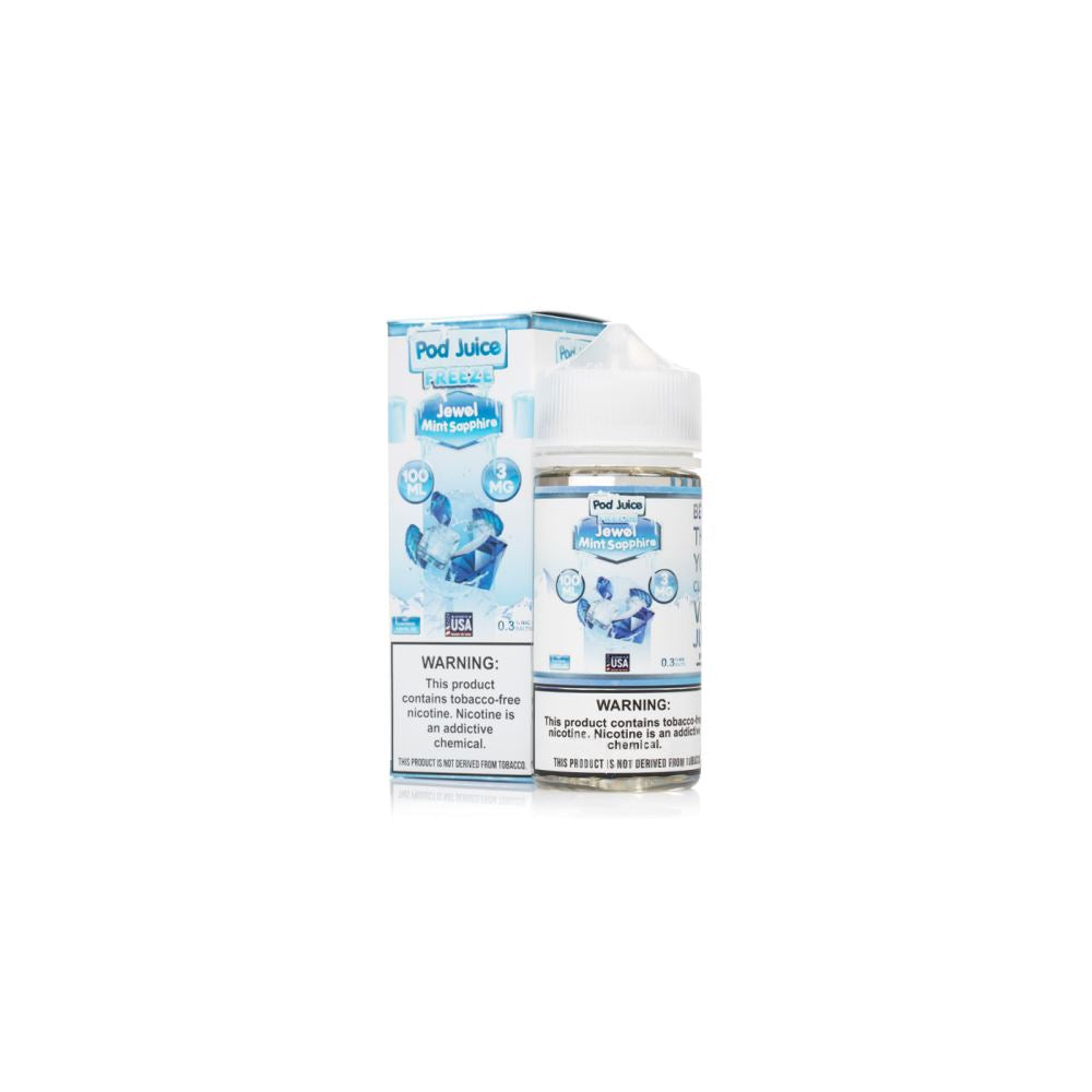 Jewel Mint Sapphire Freeze by Pod Juice TFN Series 100mL with Packaging